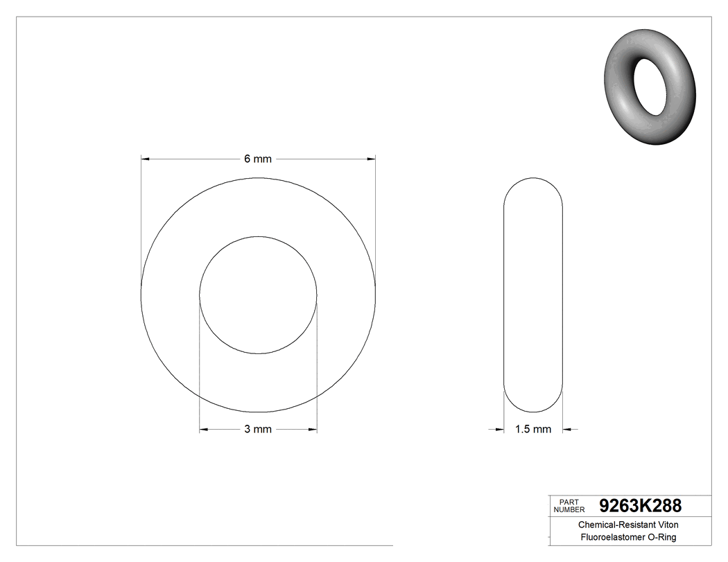 Technical drawing - 9263K288
